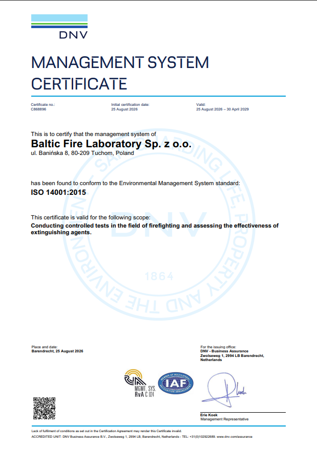 DNV ISO 14001:2015